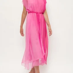 Fatima Pink Overdress Mottainai 9 Fatima Pink Overdress Mottainai -Ofertas Grazia Vesti Tienda semi transparent pink overdress dresses atelier aletheia 292574