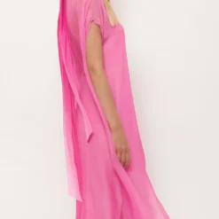 Fatima Pink Overdress Mottainai 8 Fatima Pink Overdress Mottainai -Ofertas Grazia Vesti Tienda semi transparent pink overdress dresses atelier aletheia 503429