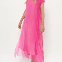 Fatima Pink Overdress Mottainai 10 Fatima Pink Overdress Mottainai -Ofertas Grazia Vesti Tienda semi transparent pink overdress dresses atelier aletheia 617642