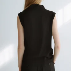 Top Drapeado Negro -Ofertas Grazia Vesti Tienda top drapeado negro capes shawls miguel marinero 352244