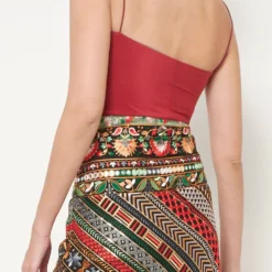 Top Flor Rojo/gris -Ofertas Grazia Vesti Tienda top flor rojogris t shirts tops atelier aletheia 356268