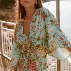 VESTIDO BOTONES FLORES