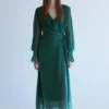 Vestido Midi Cruzado Verde