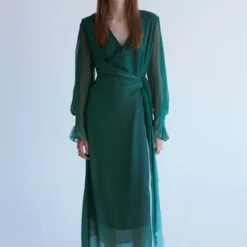Vestido Midi Cruzado Verde