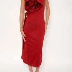 Vestido New Maxi Ruffle Rose