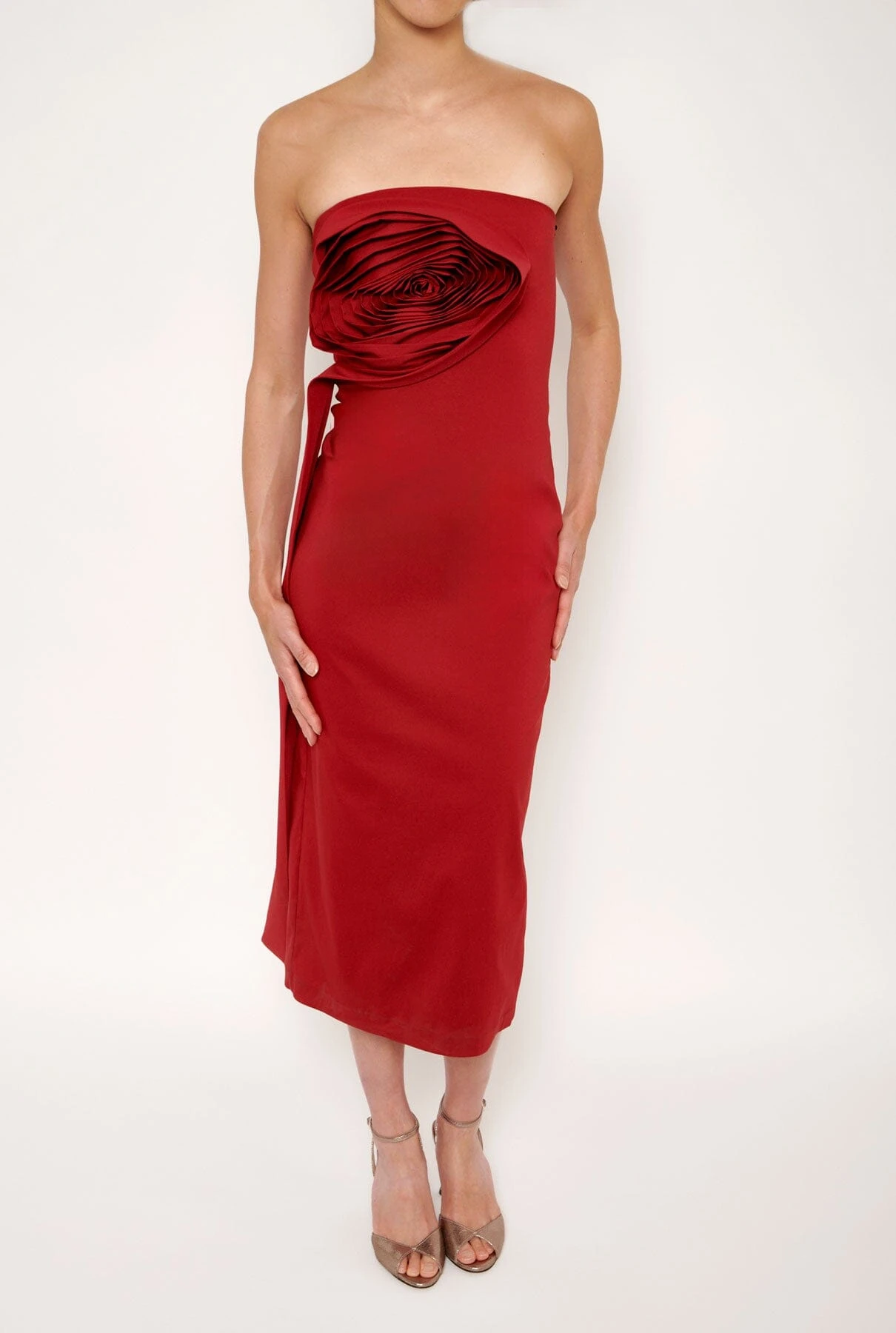 Vestido New Maxi Ruffle Rose 1 Vestido New Maxi Ruffle Rose