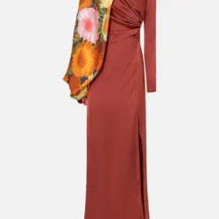 Vestido Oliva Asimetrico Marron