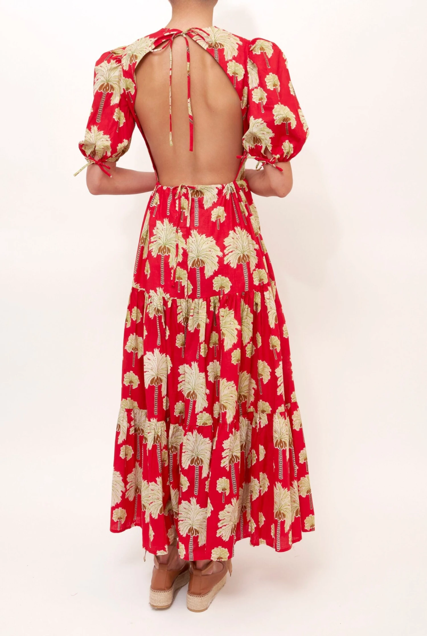 VESTIDO ROJO PALMERAS 2 VESTIDO ROJO PALMERAS - Imagen 2