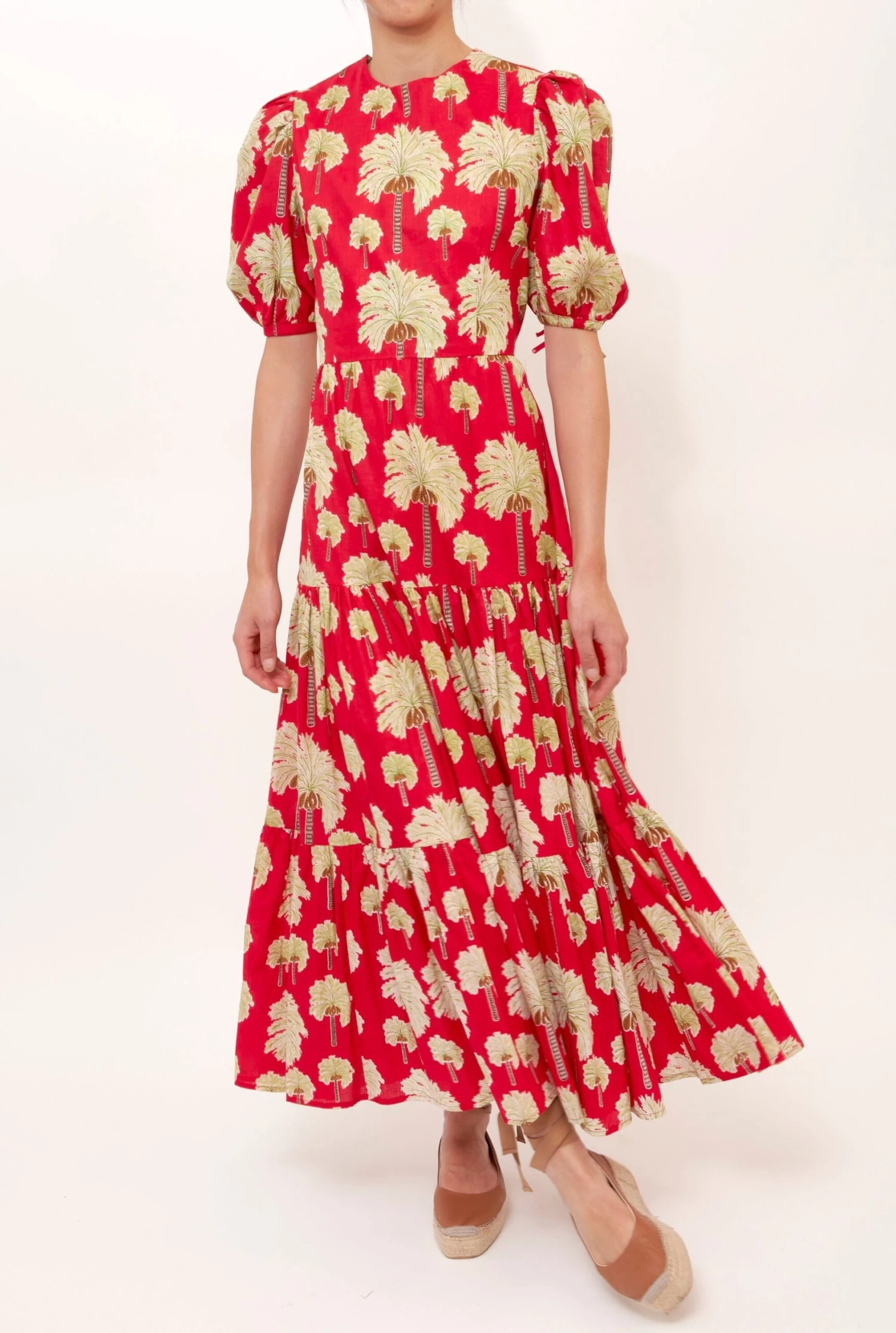 VESTIDO ROJO PALMERAS 1 VESTIDO ROJO PALMERAS