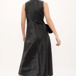 Vestido Semientallado Lazo Negro Brillante - Pre- Order -Ofertas Grazia Vesti Tienda vestido semientallado lazo negro brillante pre order dress devota lomba 741987