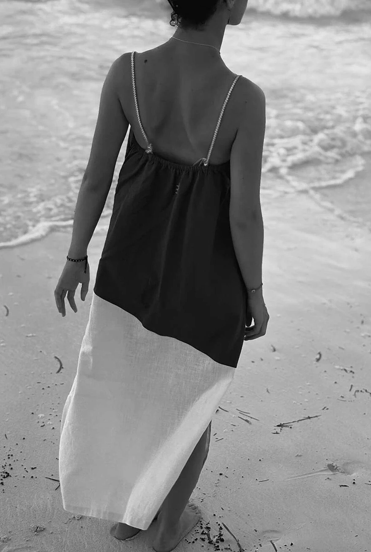 Vestido Sofía Gris/Beige 3 Vestido Sofía Gris/Beige - Imagen 3