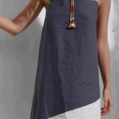 Vestido Sofía Gris/Beige