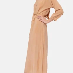 Valentina Beige Dress Natural Dye - Pre Order -Ofertas Grazia Vesti Tienda vestido valentina dress aletheia 380117